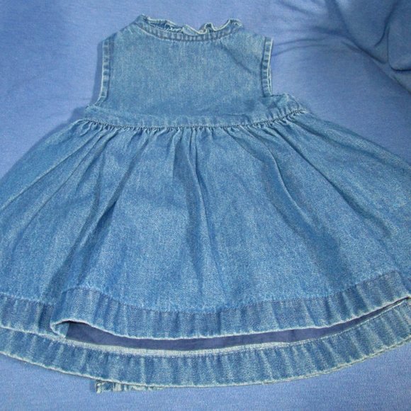 Infant Girl's Denim Dress Size 0-3 Months Children's Palace - Picture 3 of 3